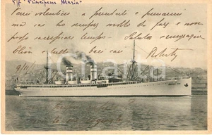 Cartolina originale da collezione 1932 GENOVA Lloyd Sabaudo Piroscafo PRINCIPESSA MARIA Cartolina FP NV 1