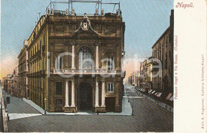 Cartolina originale da collezione 1900 ca NAPOLI Via Roma e Palazzo ANGRI Cartolina FP NV 1