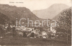 Cartolina originale da collezione 1919 CERANO D'INTELVI (CO) Panorama del paese *Cartolina FP VG 1