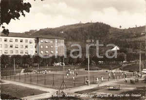 Cartolina originale da collezione 1955 ca ACQUI TERME AL Campi da tennis dell  Hotel REGINA Cartolina FG VG 1