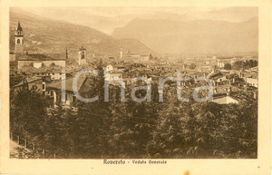 Cartolina originale da collezione 1930 ca ROVERETO TN Veduta panoramica dell abitato Cartolina postale FP NV 1