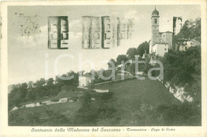 Cartolina originale da collezione 1925 OSSUCCIO CO Santuario Madonna del Soccorso a TREMEZZINA Cartolina FP VG 1