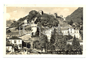 Cartolina originale da collezione 1950 BELLINZONA CH Istituto SANTA MARIA e Castello di SVITTO Cartolina FP VG 1