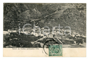 Cartolina originale da collezione 1908 Exilles - Valle Susa *Veduta d'epoca abitato 1