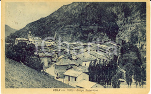 Cartolina originale da collezione 1931 OULX (TO) Veduta dell'abitato di BORGO SUPERIORE *Cartolina FP VG 1