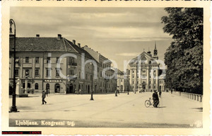 Cartolina originale da collezione 1941 Ljubljana Lubiana Slovenia *Kongresni trg. ANIMATA 1