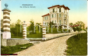 Cartolina originale da collezione 1930 ca MORAZZONE (VA) Via Vittorio Veneto FP NV 1