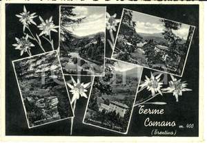 Cartolina originale da collezione 1956 COMANO TN Vedutine Terme di Comano Cartolina postale FG VG 1