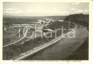 Cartolina originale da collezione 1940 ca OLEGGIO (NO) Ponte sul Ticino zona LONATE POZZOLO*Cartolina FG NV 1