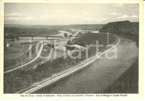 Cartolina originale da collezione 1940 ca OLEGGIO (NO) Ponte sul Ticino LONATE POZZOLO *Cartolina FG NV 1
