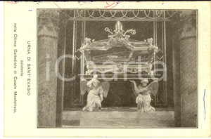 Cartolina originale da collezione 1920 ca CASALE MONFERRATO AL Urna di SANT EVASIO nella Cattedrale FP NV 1