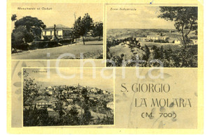 Cartolina originale da collezione 1958 SAN GIORGIO LA MOLARA (BN) Vedutine con monumento Caduti *Cartolina FG VG 1