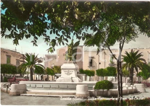 Cartolina originale da collezione 1964 TORITTO BA Panorama Villa Comunale e Monumento ai Caduti Cartolina FG VG 1