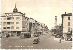 Cartolina originale da collezione 1962 PARMA Piazzale VIA REPUBBLICA Cartolina Animata FG VG 1