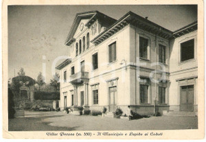 Cartolina originale da collezione 1950 VILLAR PEROSA TO Municipio LAPIDE AI CADUTI Cartolina animata FG VG 1