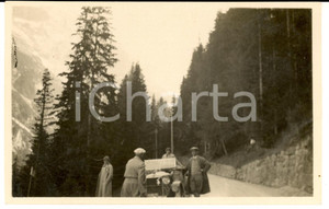 Cartolina originale da collezione 1930 ca TORINO Gita in montagna su auto d epoca Foto VINTAGE MUSSO & FILIPPA 1