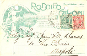 Cartolina originale da collezione 1920 VOLTERRA PI Rodolfo CALONI Manifattura Cartolina commerciale FP VG 1