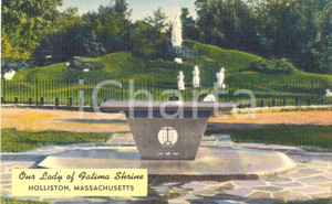 Cartolina originale da collezione 1952 HOLLISTON (MA, USA) Our Lady of Fatima Guido ZAMPONI missionario *Autografo 1