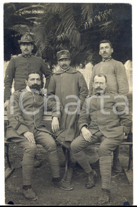 Fotografia d epoca originale 1918 WW1 GENOVA Ospedale militare  Giovanni COLOMBI posa con altri ricoverati 1