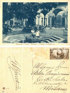 Autografo originale 1933 MONTECATINI TERME Cartolina Giovanni Battista SANTONI ad Arturo BONGIOVANNI 1