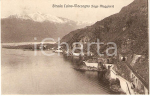 Cartolina originale da collezione 1916 Lago Maggiore VERBANIA STRADA LUINO MACCAGNO Cartolina FP VG 1
