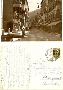 Autografo originale 1938 VIPITENO Via Vittorio Emanuele III Cartolina all ing. Pietro SAVOLDELLI 1