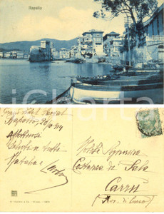 Autografo originale 1914 RAPALLO (GE) Panorama *Cartolina a Costanza CALLERI DI SALA  FP VG 1