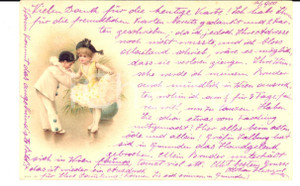 Autografo originale 1900 WIEN (Au) Ottokar HERZOGENBERG in attesa del Carnevale *Autografo FP VG 1