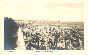 Cartolina originale da collezione 1920 ca TRIPOLI (LIBIA) Mercato del martedÃ¬ *Cartolina FP NV 1