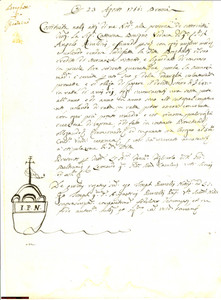 Documento originale, autentico 1766 BRESCIA Caterina BENIGNO salda mercanzia ditta BORGHETTI 1