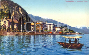 Cartolina originale da collezione 1946 GRIANTE CO Veduta frazione CADENABBIA dal lago Cartolina postale ANIMATA 1