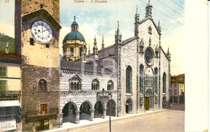 Cartolina originale da collezione 1920 ca COMO La facciata del duomo e il BROLETTO  Cartolina FP NV 1