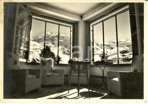 Cartolina originale da collezione 1954 VALFURVA SO Salotto dell albergo GHIACCIAIO DEI FORNI Cartolina FG VG 1