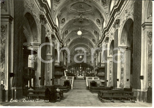 Cartolina originale da collezione 1960 ca LODI Interno del DUOMO verso l altare Cartolina ANIMATA FG NV 1