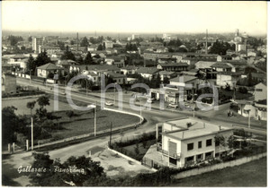 Cartolina originale da collezione 1962 GALLARATE VA Panorama aereo con stazione servizio MOBIL Cartolina FG VG 1