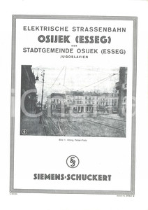 Materiale pubblicitario d’epoca 1965 ca SIEMENSSCHUCKERT Linea tranviaria OSIJEK ESSEG Opuscolo ILLUSTRATO 1