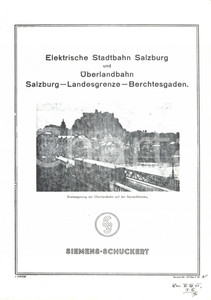 Materiale pubblicitario d’epoca 1965 ca SIEMENSSCHUCKERT Linea tranviaria SALZBURG Landesgrenze BERCHTESGADEN 1