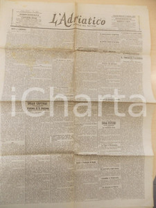 Giornale, rivista storica 1901 L ADRIATICO Il processo PALIZZOLO Giornale DEL MATTINO anno XXVI nÂ° 243 1