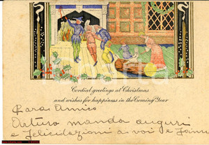 Oggetto da collezione cartaceo 1920 Christmas Greetings Vintage postcard RARE 1