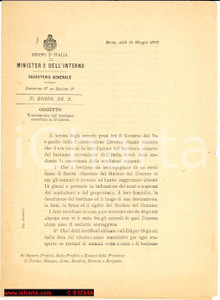 Documento originale, autentico 1883 - l'esportazione di bestiame in Svizzera 1