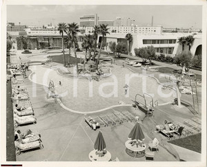 Fotografia d epoca originale 1970 Las Vegas, resort swimming pool, REAL PHOTO 1