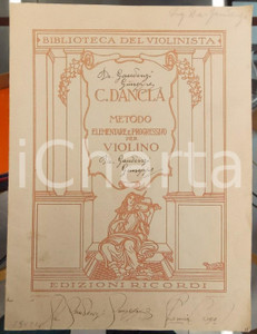 Oggetto da collezione cartaceo 1905 Charles DANCLA Metodo elementare e progressivo per violino Fasc. 4° RICORDI 1