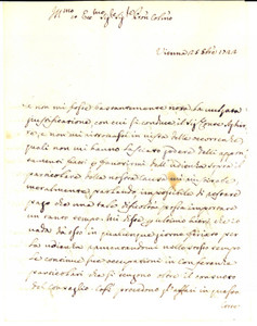 Manoscritto, lettera originale 1722 Corte di VIENNA Carlo DRAGHETTI e i favori dell imperatrice Amalia Lettera 1