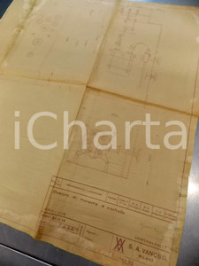 Stampa, bozzetto originale 1939 MILANO Ditta VANOSSI Progetto Carlo SACCHI Quadro di manovra e controllo 1