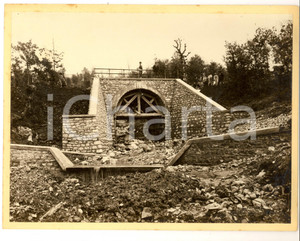 Fotografia d'epoca originale 1925 ca STRADA DEL BRALLO (PV) Veduta con ponticello *Foto artistica SCARANI 1
