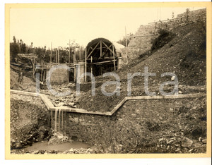Fotografia d'epoca originale 1925 ca STRADA DEL BRALLO Viadotto in costruzione *Fotografia artistica SCARANI 1