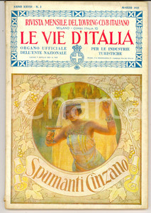 Giornale, rivista storica 1922 TOURING CLUB ITALIANO I lavori del TIRSO *Anno XXVIII nÂ°3 CINZANO spumanti 1