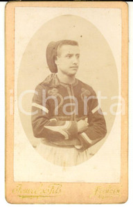 Fotografia d'epoca originale 1870 TLEMCEN (ALGERIE) Portrait d'officier du RÃ©giment ZOUAVES *Photo FOUVE 1