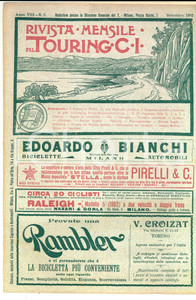 Materiale pubblicitario d’epoca 1902 TOURING CLUB ITALIANO Rivista - Gita ciclistica in SICILIA  Anno VIII  nÂ°9 1