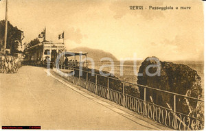 Cartolina originale da collezione Nervi anni '20 - Bagno *Passeggiata a Mare animata 1